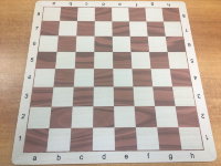 Доска шахматная виниловая Премиум 51 см. (под дерево) арт.WG-QP56W