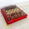 Шахматная доска подарочная с фигурами из металла большими