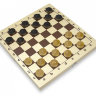 Фишки деревянные для игры в шашки, нарды (с кубиками) лакированные с подклейкой с доской 29 см