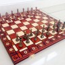 Шахматная доска деревянная складная с фигурами из металла большими