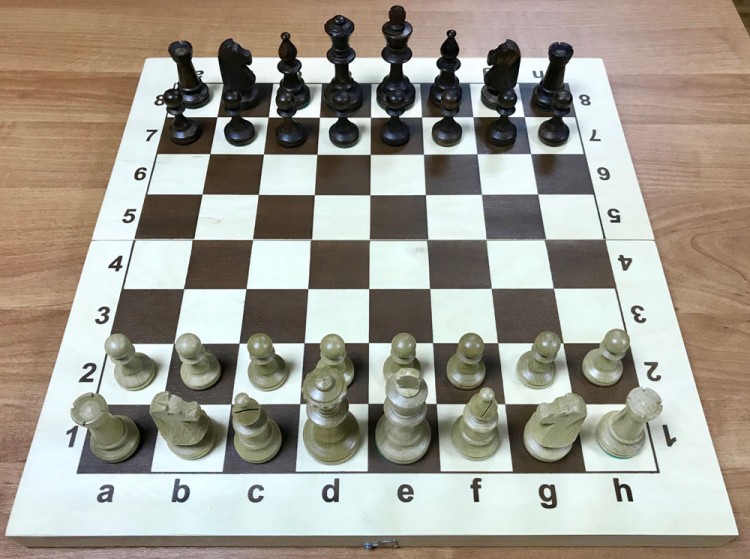 Шахматы Стаунтон N5 с утяжелителем с деревянной складной доской 43 см