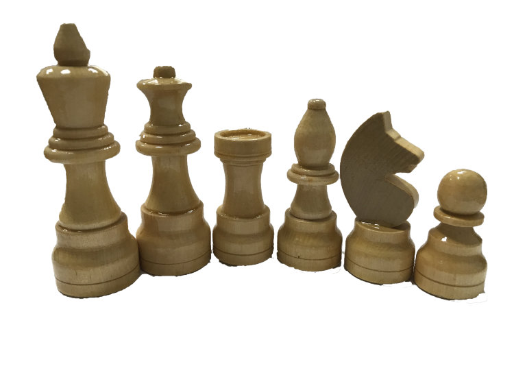 Фигуры шахматные деревянные ГРОССМЕЙСТЕРСКИЕ БОЛЬШИЕ в картонной коробке
