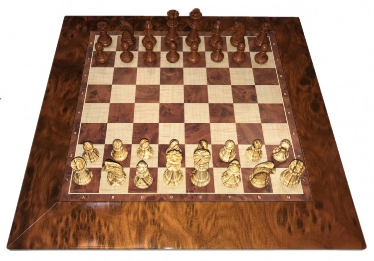 Шахматы-шашки магнитные пластиковые ЛЮКС (под дерево) c цельной доской 31 см  (арт.1802)