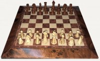 Шахматы магнитные ЛЮКС с цельной доской 20 см (арт.1702) 
