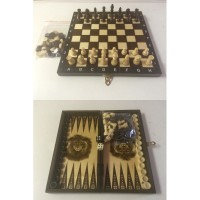 Шахматы-шашки-нарды турнирные малые (27см)