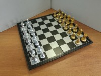 Шахматы магнитные пластиковые "золото-серебро" 36 см (арт.4912-А)