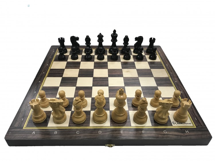Фигуры шахматные деревянные LAUGHING ЛЮКС с Доской БАТАЛИЯ 49 см 