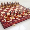 Шахматы подарочные "Татаро-монголы и Русские князья" со складной деревянной доской