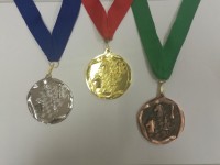 Шахматная медаль круглая "Золото" большая