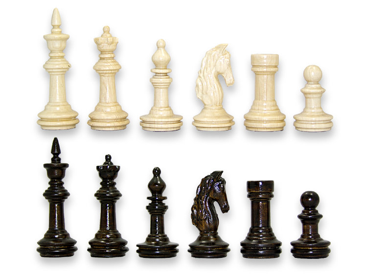 Шахматные фигуры деревянные "Cтаунтон N6 Премиум" тёмные
