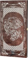 Деревянные нарды "Водный дракон" коричневые (60x60см) (132-16)