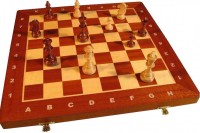 Турнирные шахматы Стаунтон №4 (c утяжелителем) со складной деревянной доской