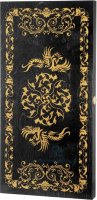 Деревянные нарды "Драконы" чёрно-золотистые (60x60см) (016-09)