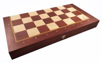 Шахматная доска складная 49 см из бука (красное дерево)
