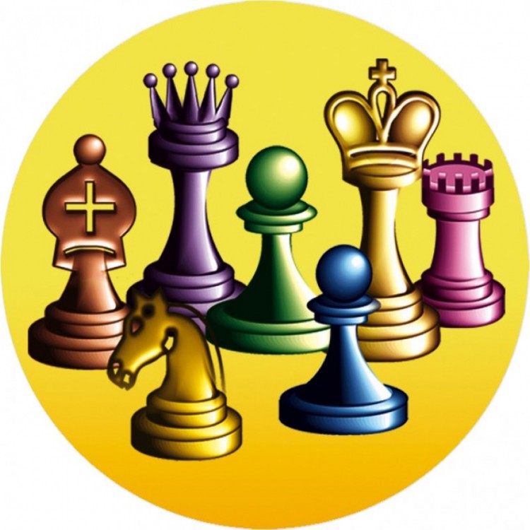 Значок "Цветные шахматы"