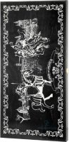 Деревянные нарды "Рыцари" чёрно-серебристые (60x60см) (113-15)