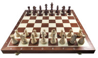 Турнирные шахматы Стаунтон №6 (c утяжелителем) со складной деревянной доской (Польша)