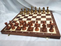 Шахматы из композита Стаунтон №8 со складной деревянной доской 52см (WEGIEL)