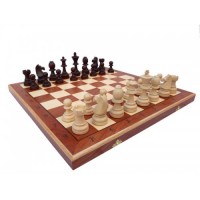 Турнирные шахматы Стаунтон №7 (c утяжелителем) со складной деревянной доской