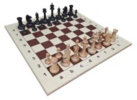 Доска цельная гроссмейстерская 50 см. с деревянными фигурами Баталия N7 (с утяжелителем)
