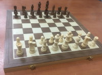 Шахматы магнитные деревянные большие Премиум  с доской 40 см.
