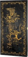 Деревянные нарды "Рыцари" чёрно-золотистые (60x60см) (123-16)