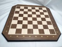 Цельная шахматная доска "Венгерон" большая 50 см без углов