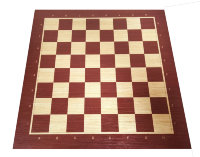 Доска цельная деревянная шахматная 50x50см. (красное дерево)