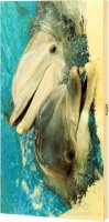 Деревянные нарды "Дельфины" (48x48см) (306-18)